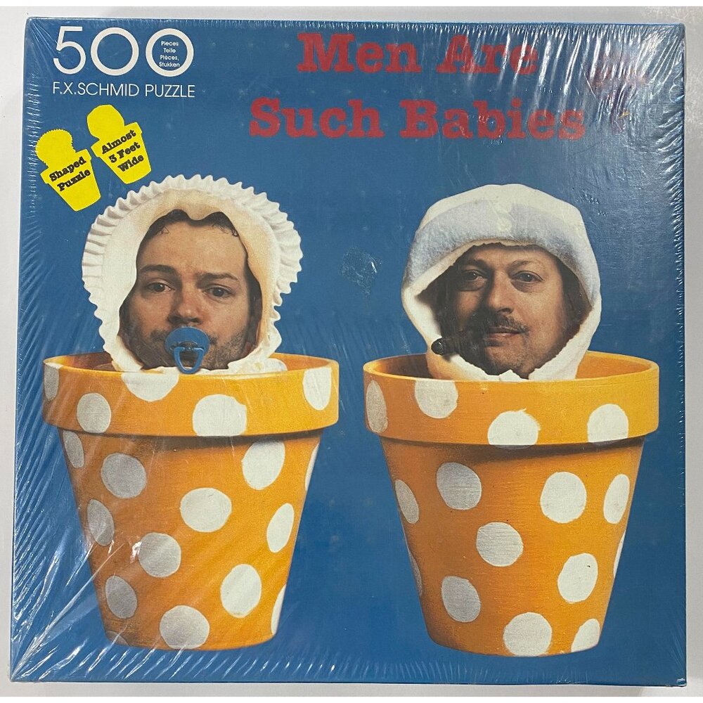 Men Are Such Babies 500 Piece 34" x 26" F.X. Schmid Puzzle - BRAND NEW / SEALED